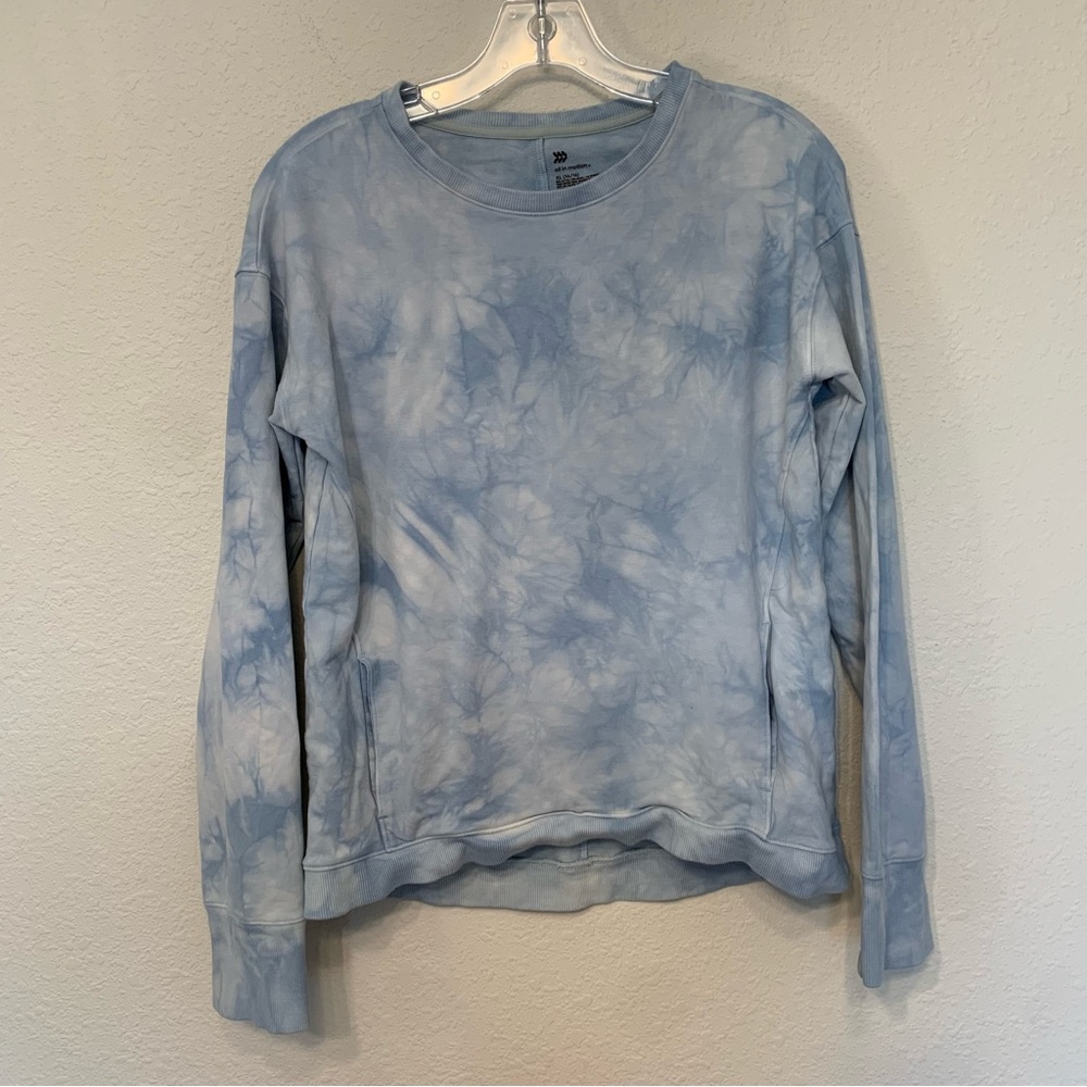 all in motion Girls‎ Pale Blue Tie-Dye Crew Sweatshirt 14/16 XL Soft Cozy